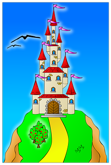Fairytale Castle Illustration PNG