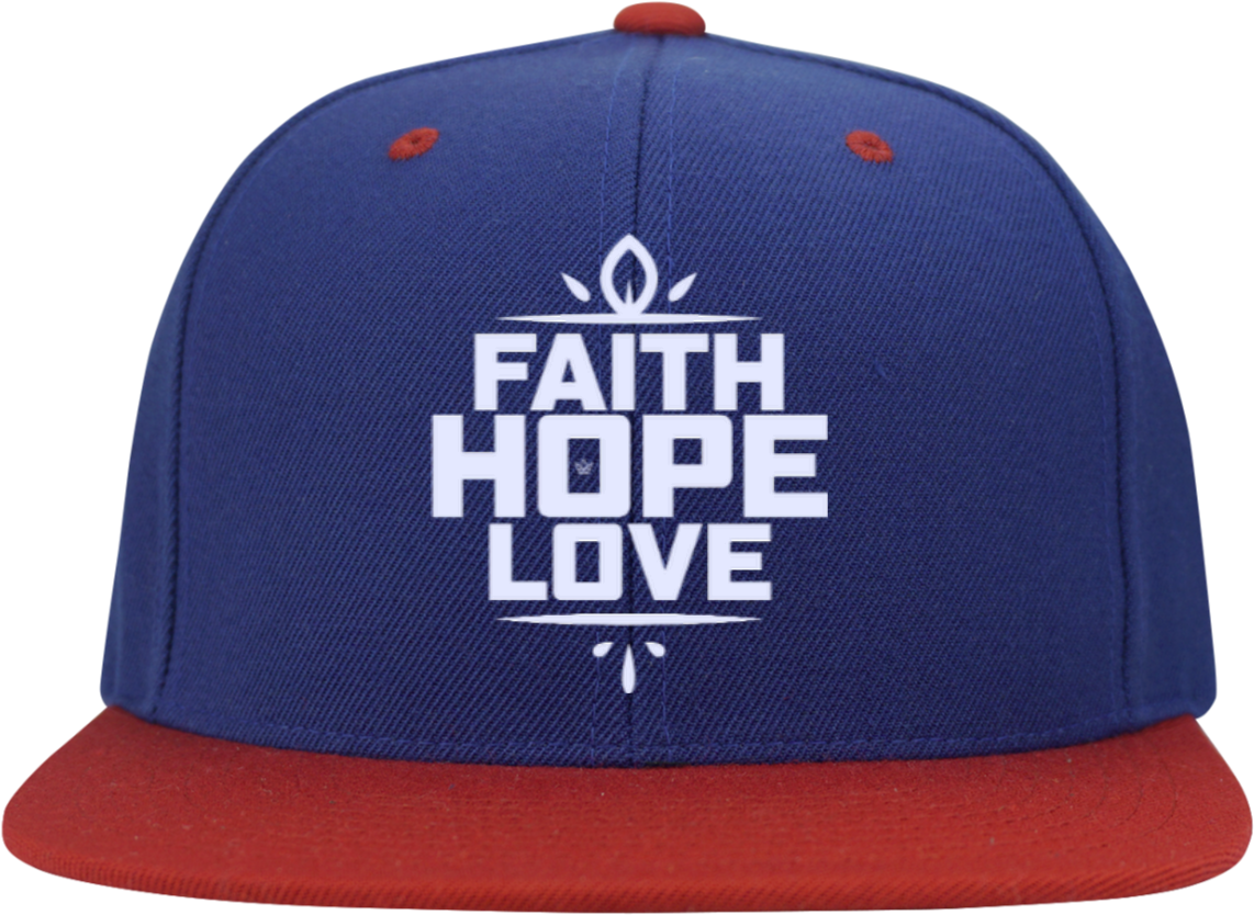 Faith Hope Love Blue Red Cap PNG
