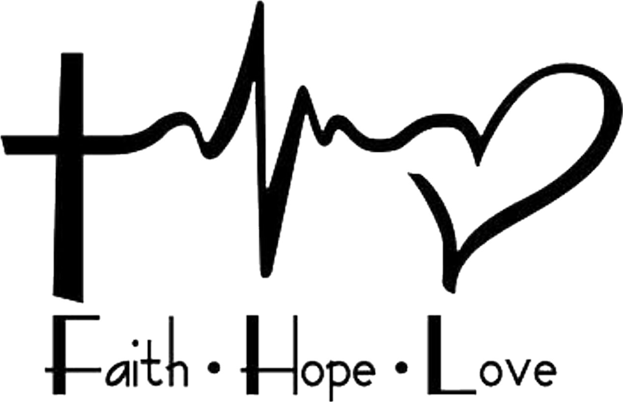 Faith Hope Love Heartbeat Graphic PNG