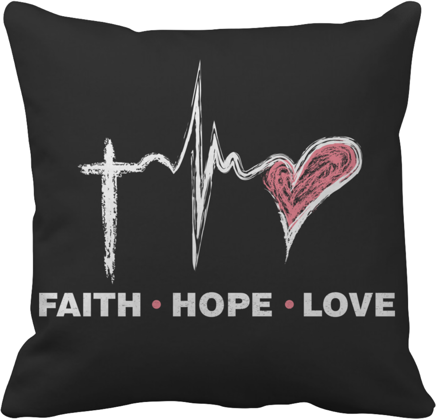 Faith Hope Love Pillow PNG