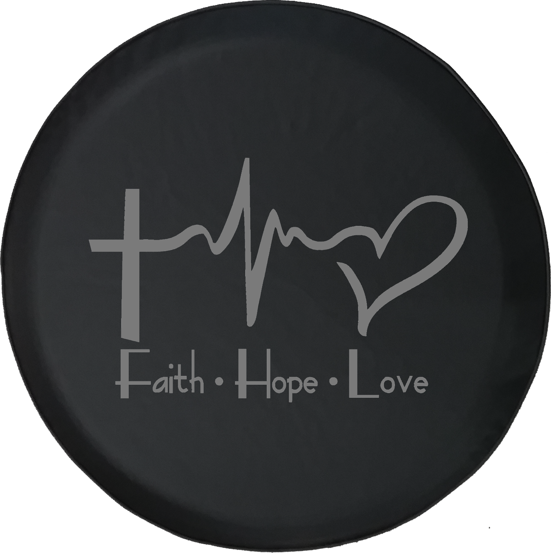 Faith Hope Love Plate Design PNG
