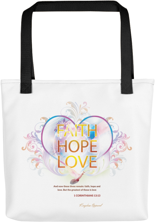 Faith Hope Love Tote Bag PNG