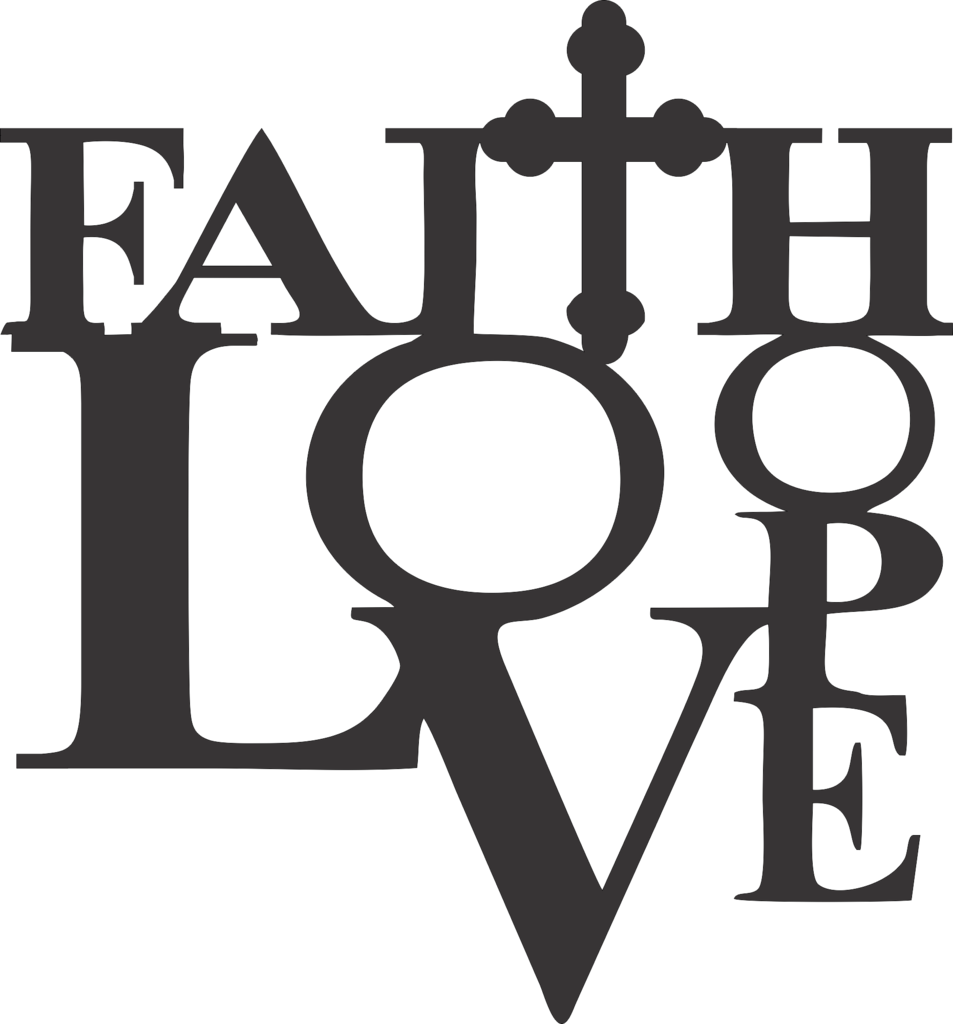 Faith Love Graphic Design PNG