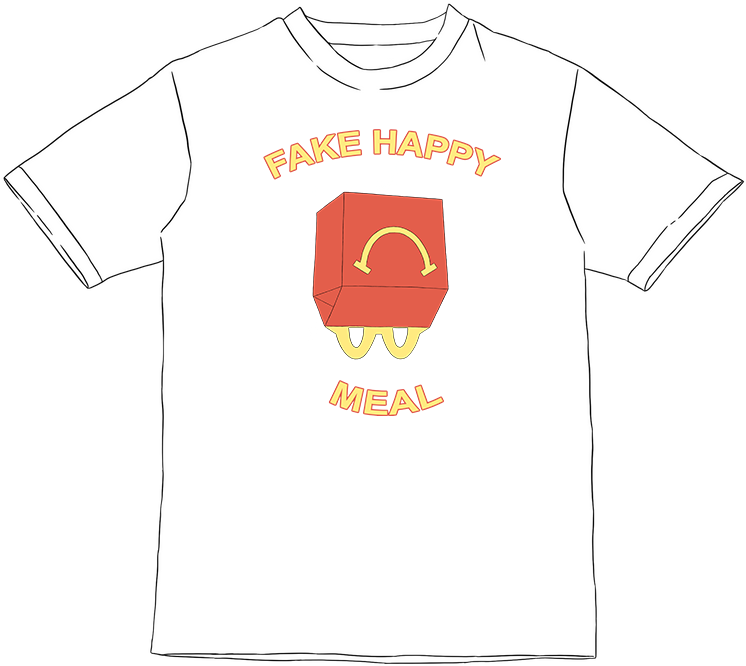 Fake Happy Meal T Shirt Design PNG