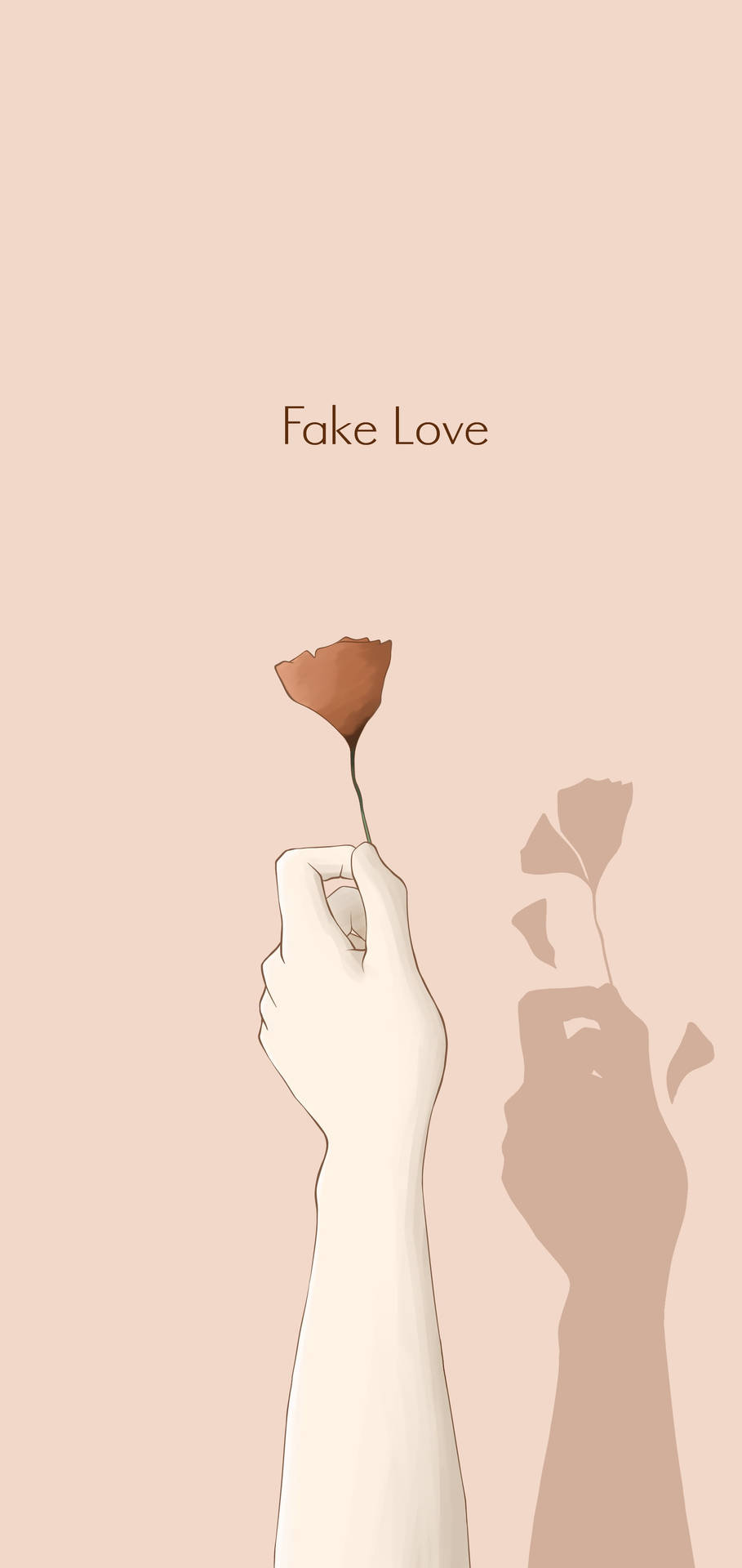 Fake Love Drawing Wallpaper