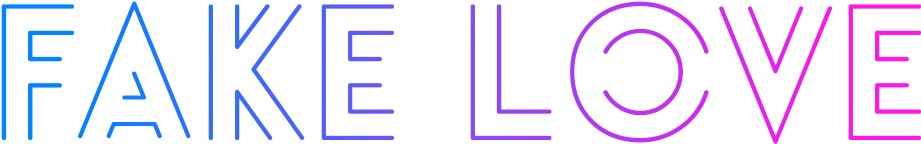 Fake Love Neon Sign PNG