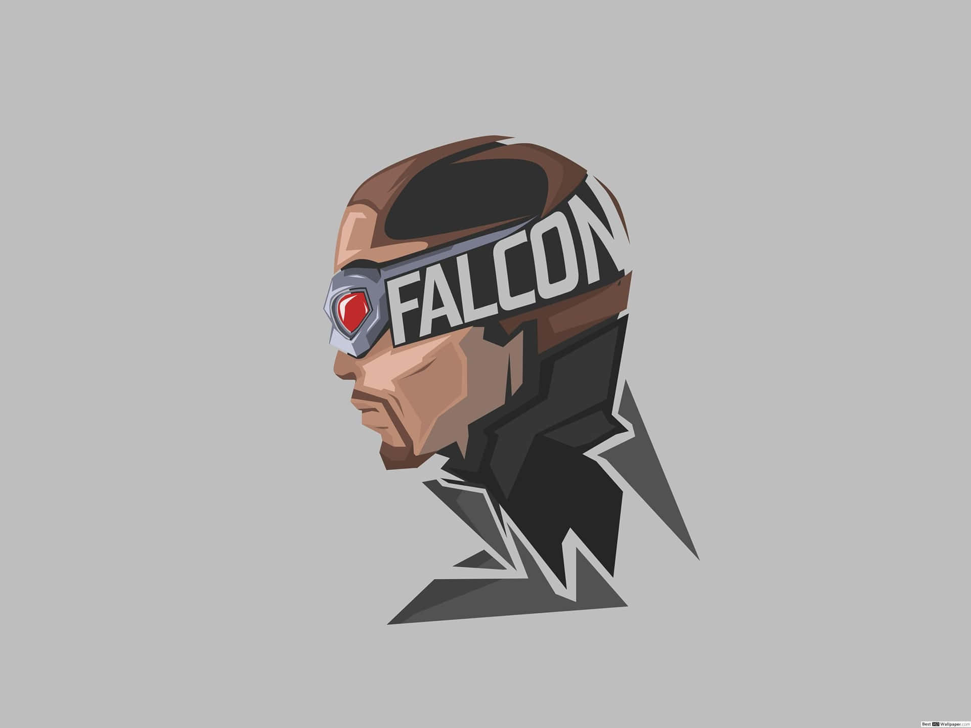 Falcon Marvel Face Digital Artwork Wallpaper