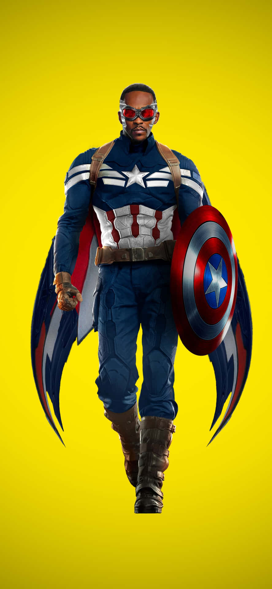 Falke Marvel Som Captain America Banner Tapet Wallpaper