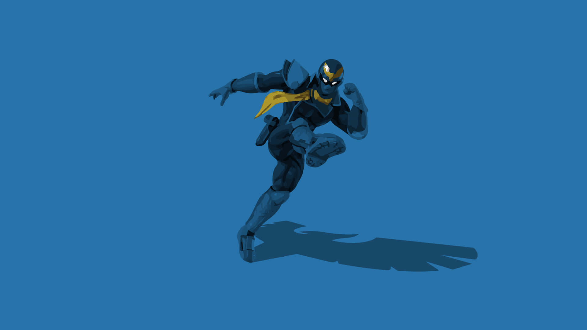 Blue Falcon Marvel Superhero Kick Wallpaper