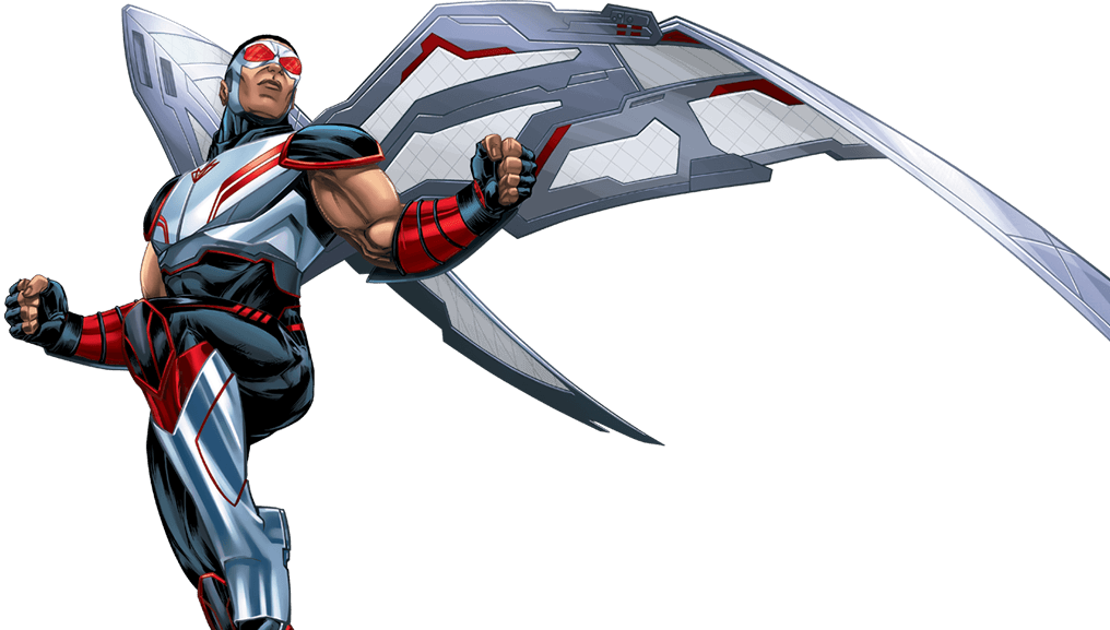 Falcon Superhero Action Pose PNG