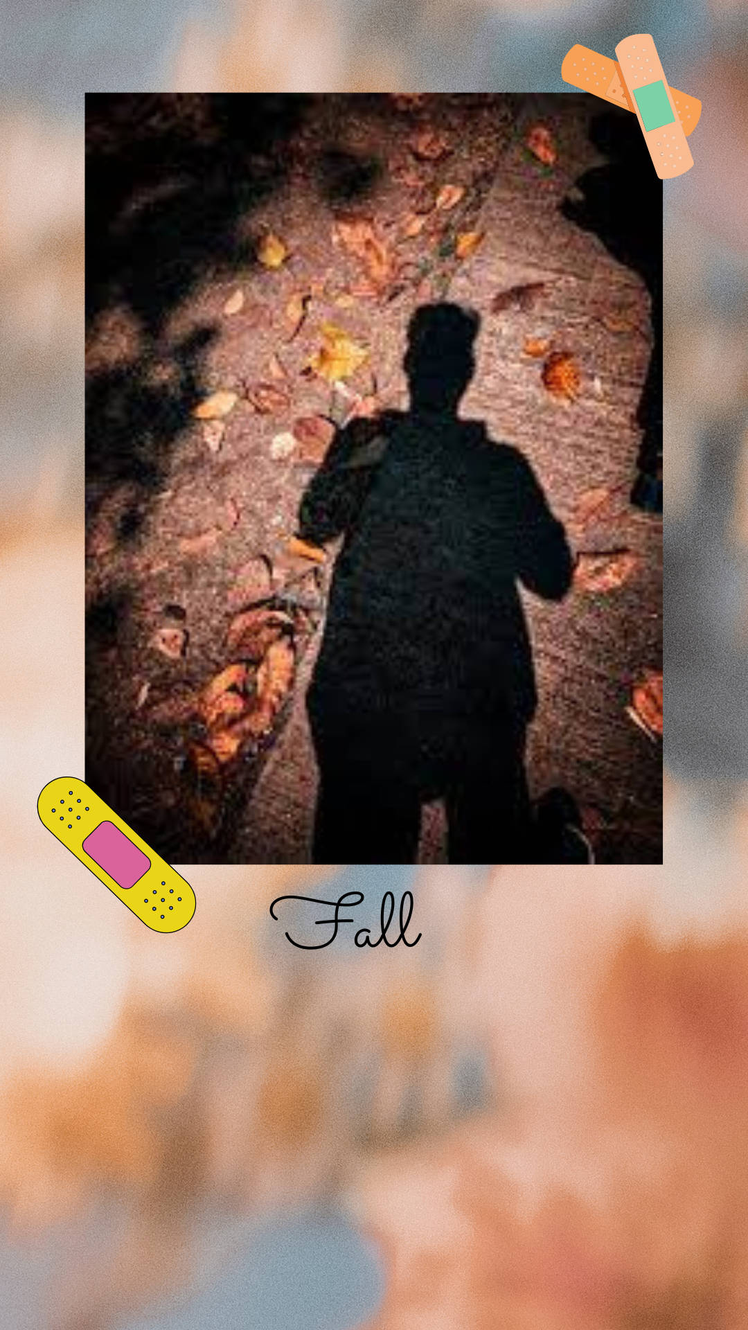 Fall Aesthetic Boy Shadow Selfie Wallpaper