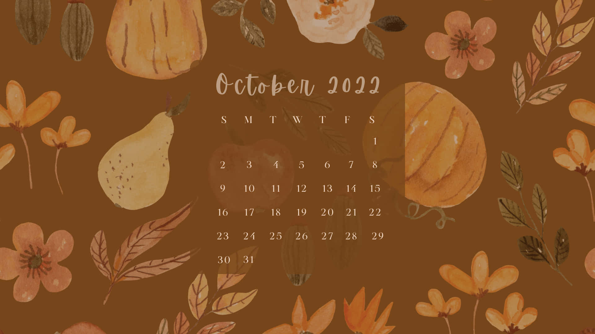 A Calendar With A Watercolor Background Wallpaper