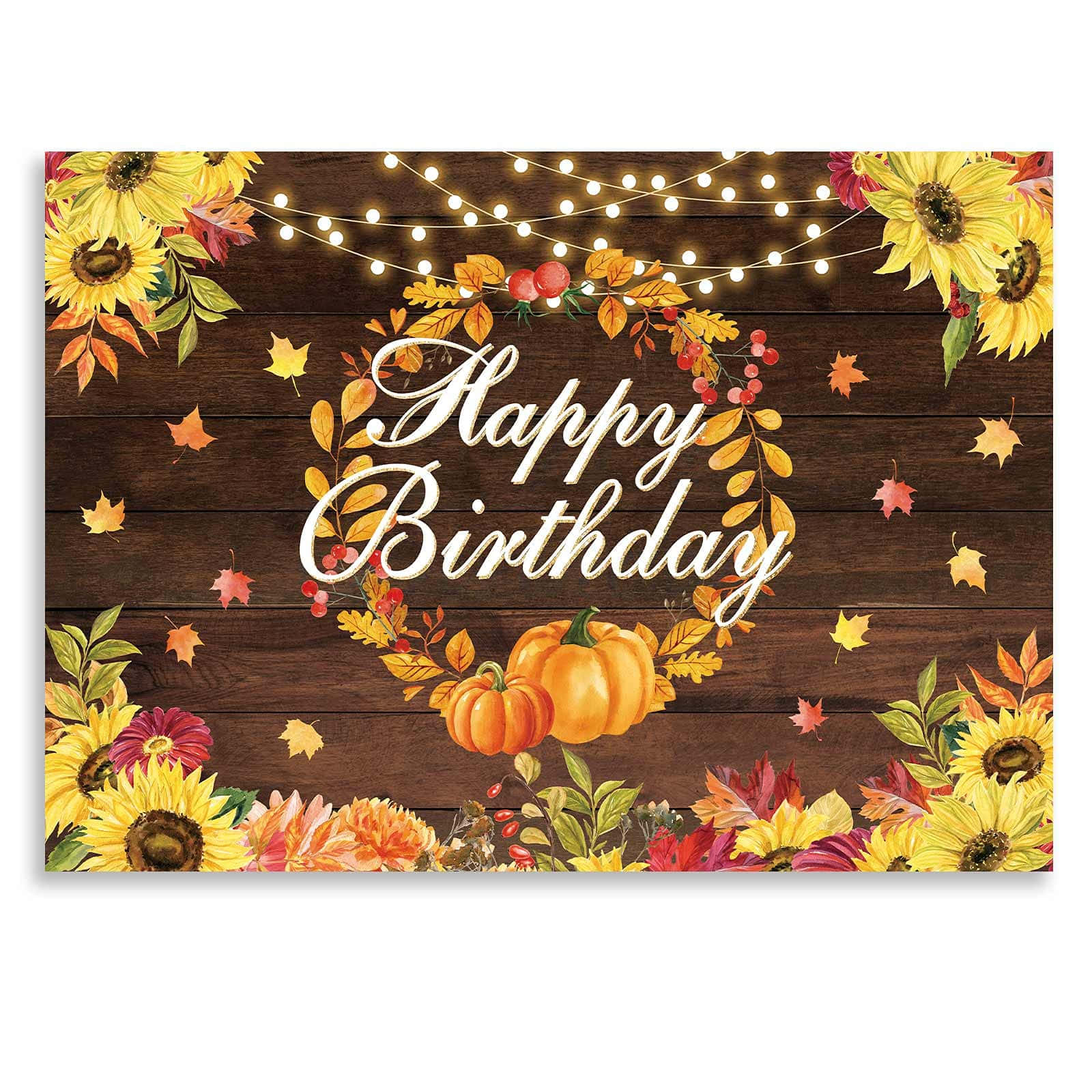 Fall Birthday With Sunflowers Wallpaper