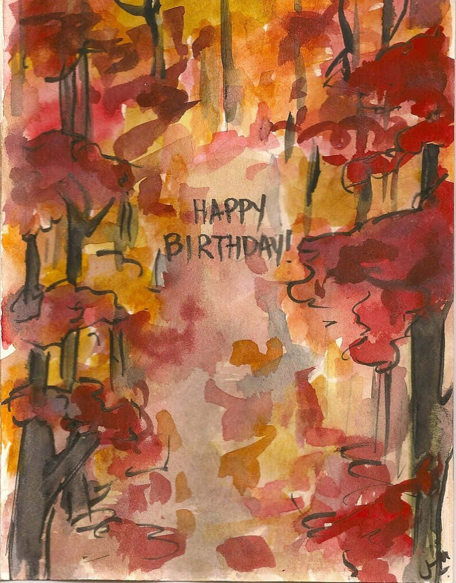 Fall Birthday With A Forest Wallpaper