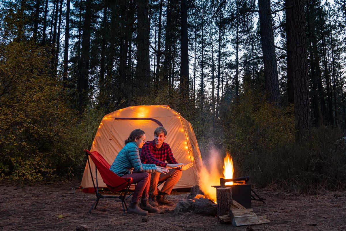 Cozy Fall Camping Getaway Wallpaper