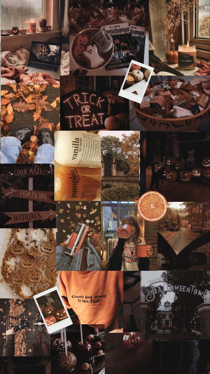 "Welcome the Fall Season with this Fun Desktop Collage" Wallpaper