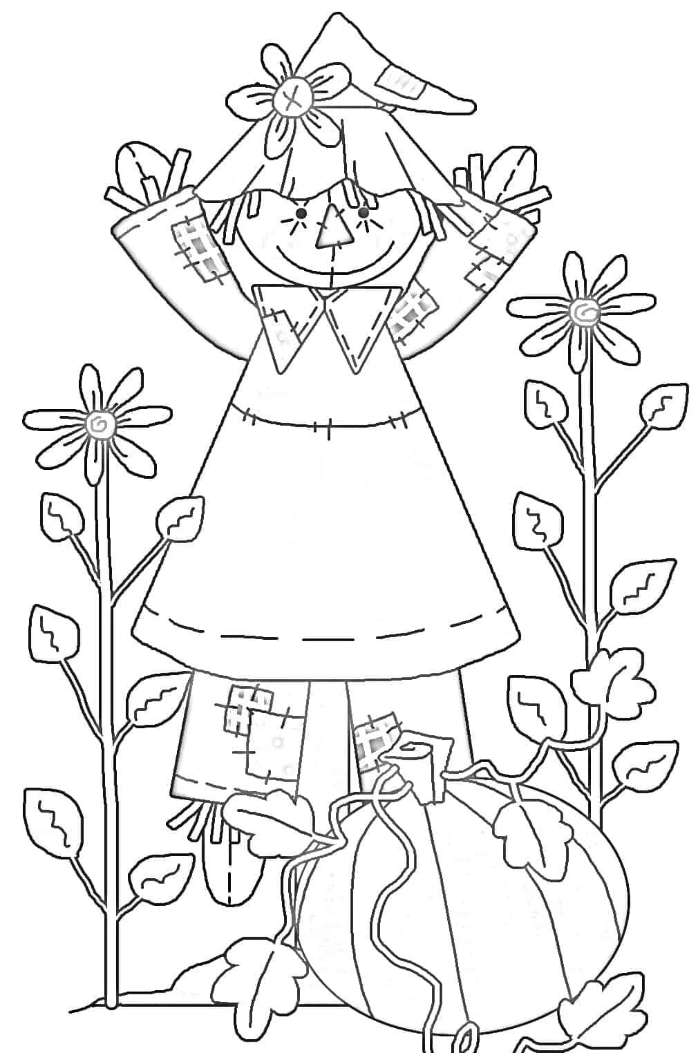 “Explore the Colors of Fall with this Free Printable Coloring Picture”
