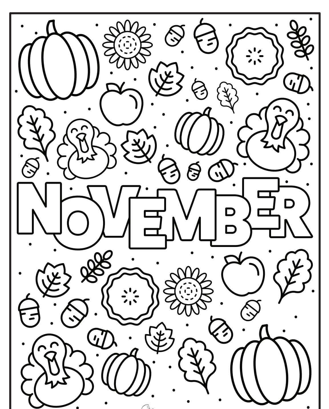 Fall coloring pages | Autumn november coloring sheets