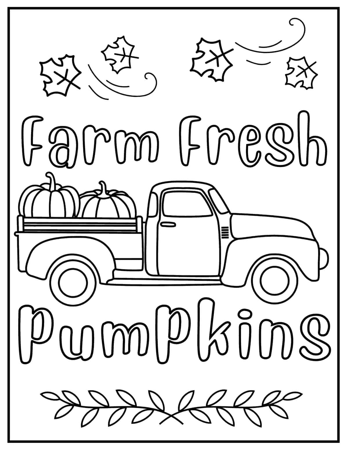 Farm Fresh Pumpkins Coloring Pages