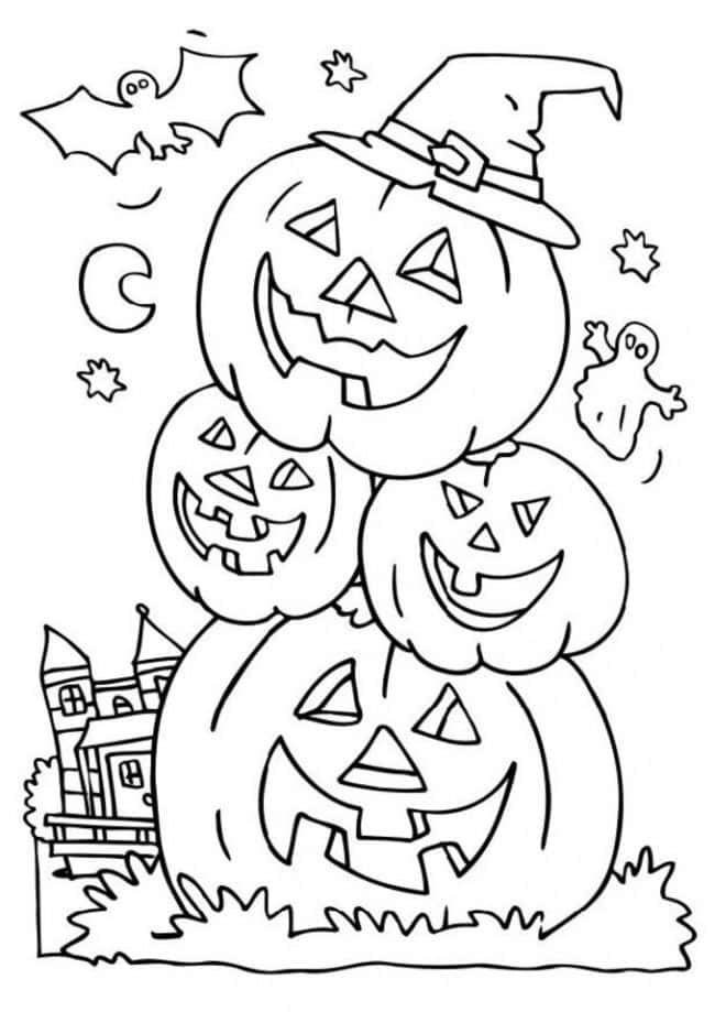 Pagineda Colorare Di Halloween Per Bambini
