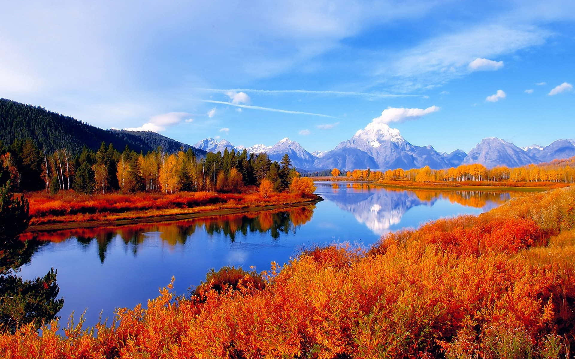 Serene Fall Country Landscape Wallpaper