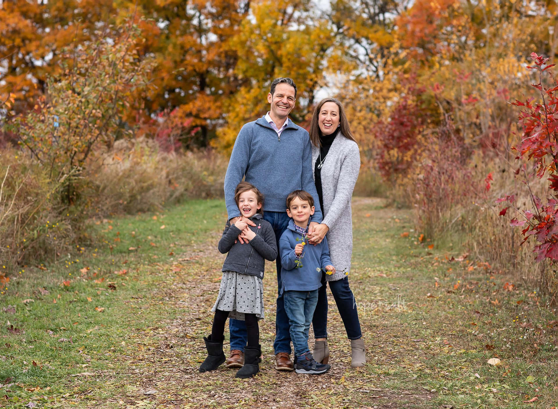 Family Portraits In Fall At St Johns Park