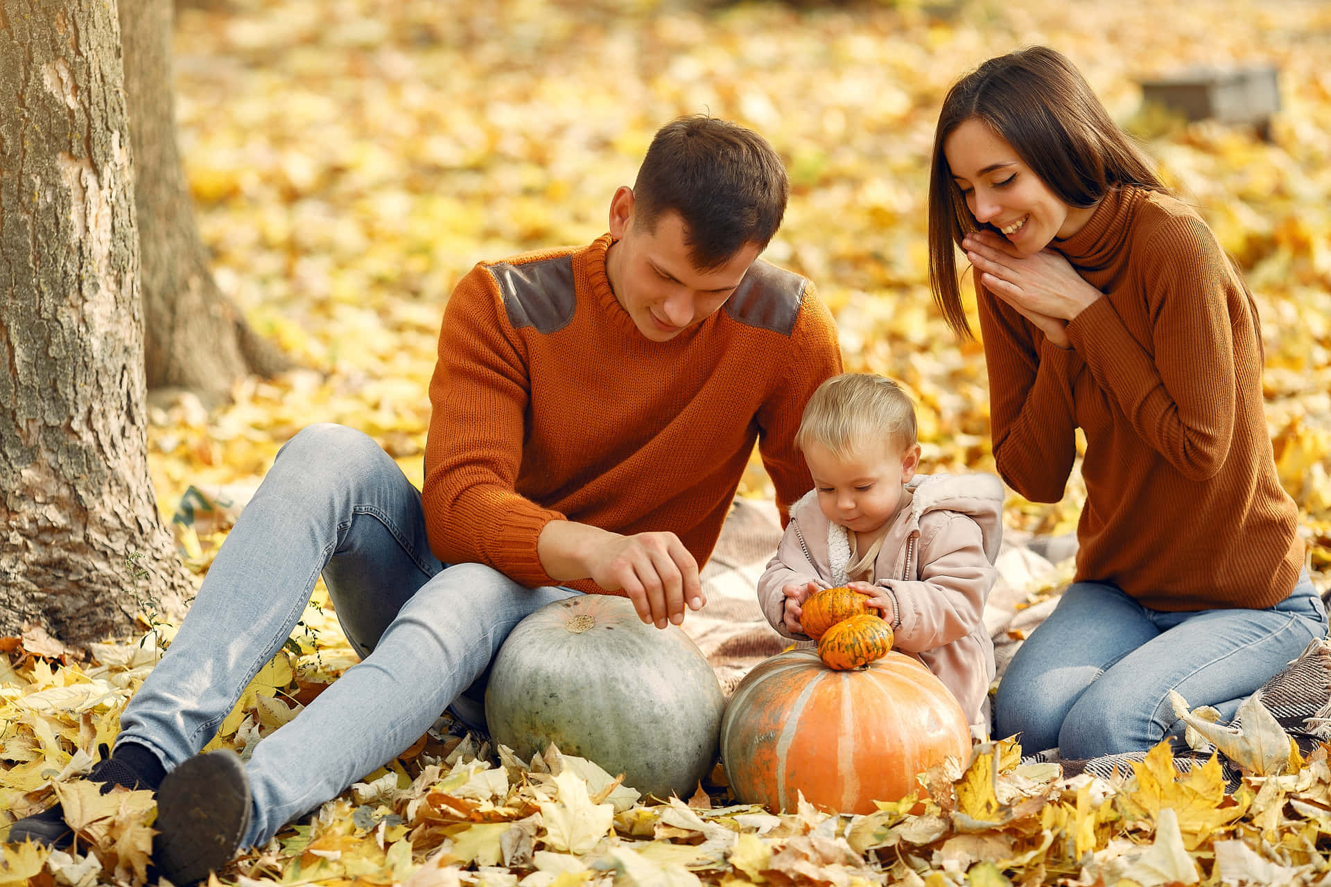 Catturail Ricordo Dell'autunno Con La Tua Famiglia