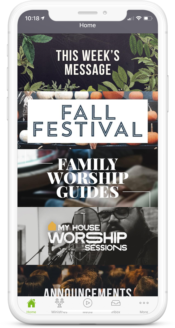 Fall Festival Church App Screen PNG