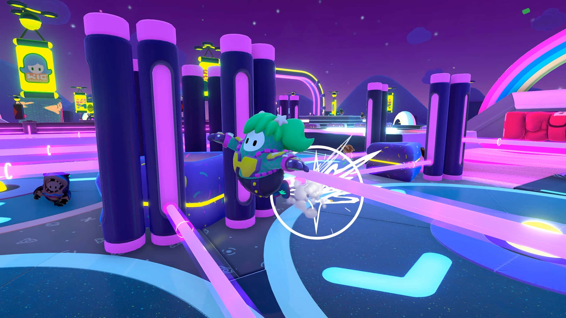 A Game With A Neon Colored Background