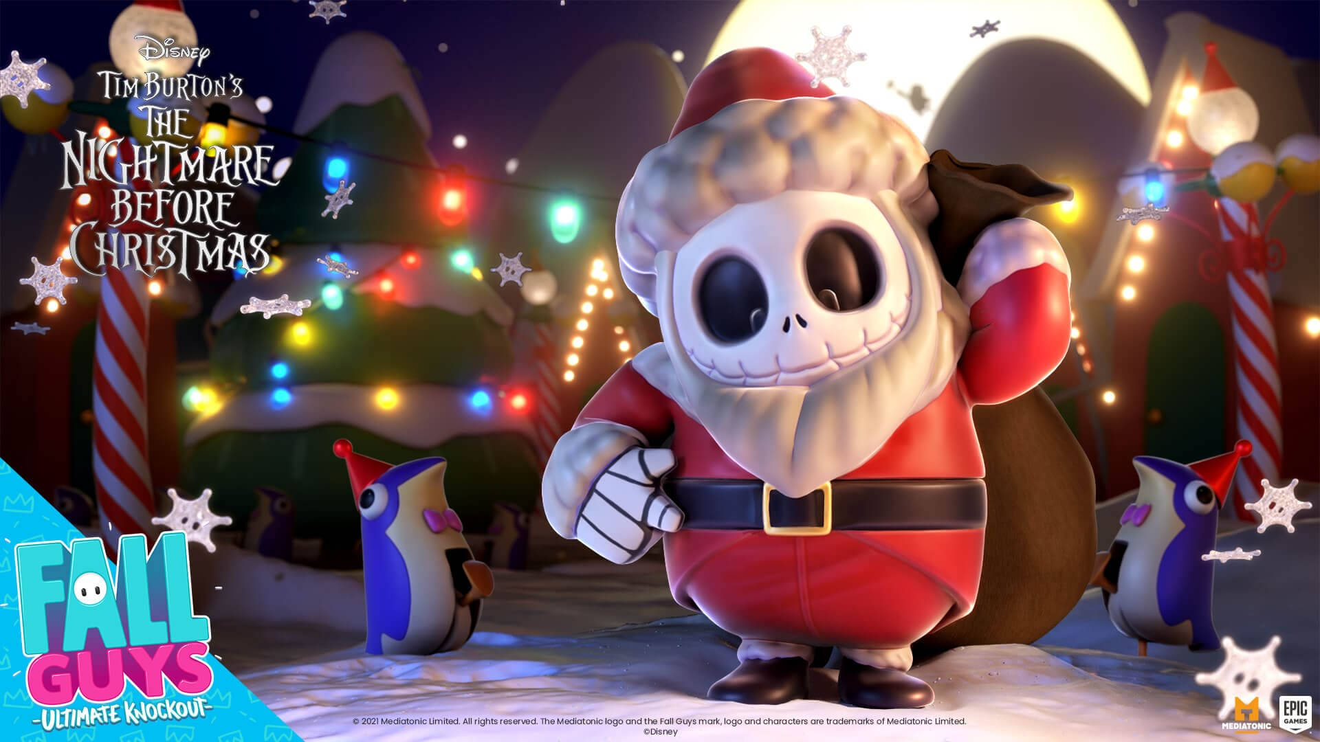 Fall Guys Ultimate Knockout Nightmare Before Christmas Wallpaper