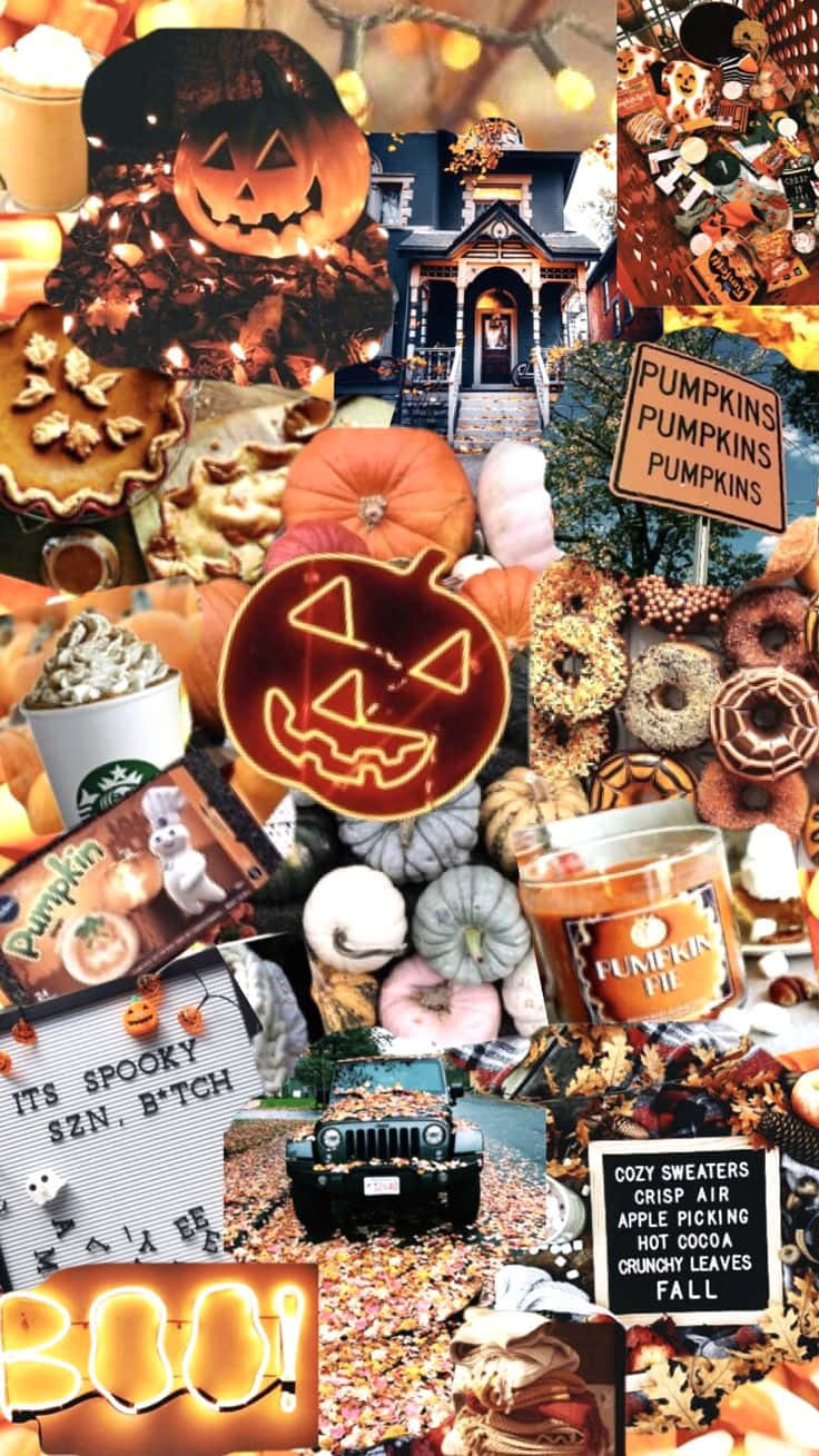 Komi Stämning Med Höstliga Halloween-tema Iphone-bakgrunder Och Känn En Läskig Stämning! Wallpaper