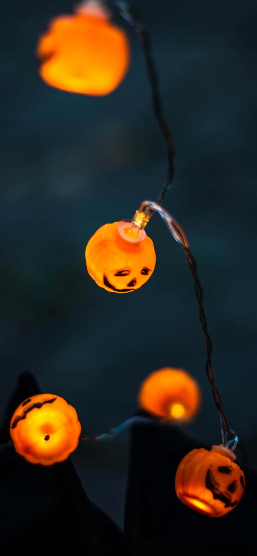 Pumpkin Lights Fall Halloween Iphone Wallpaper