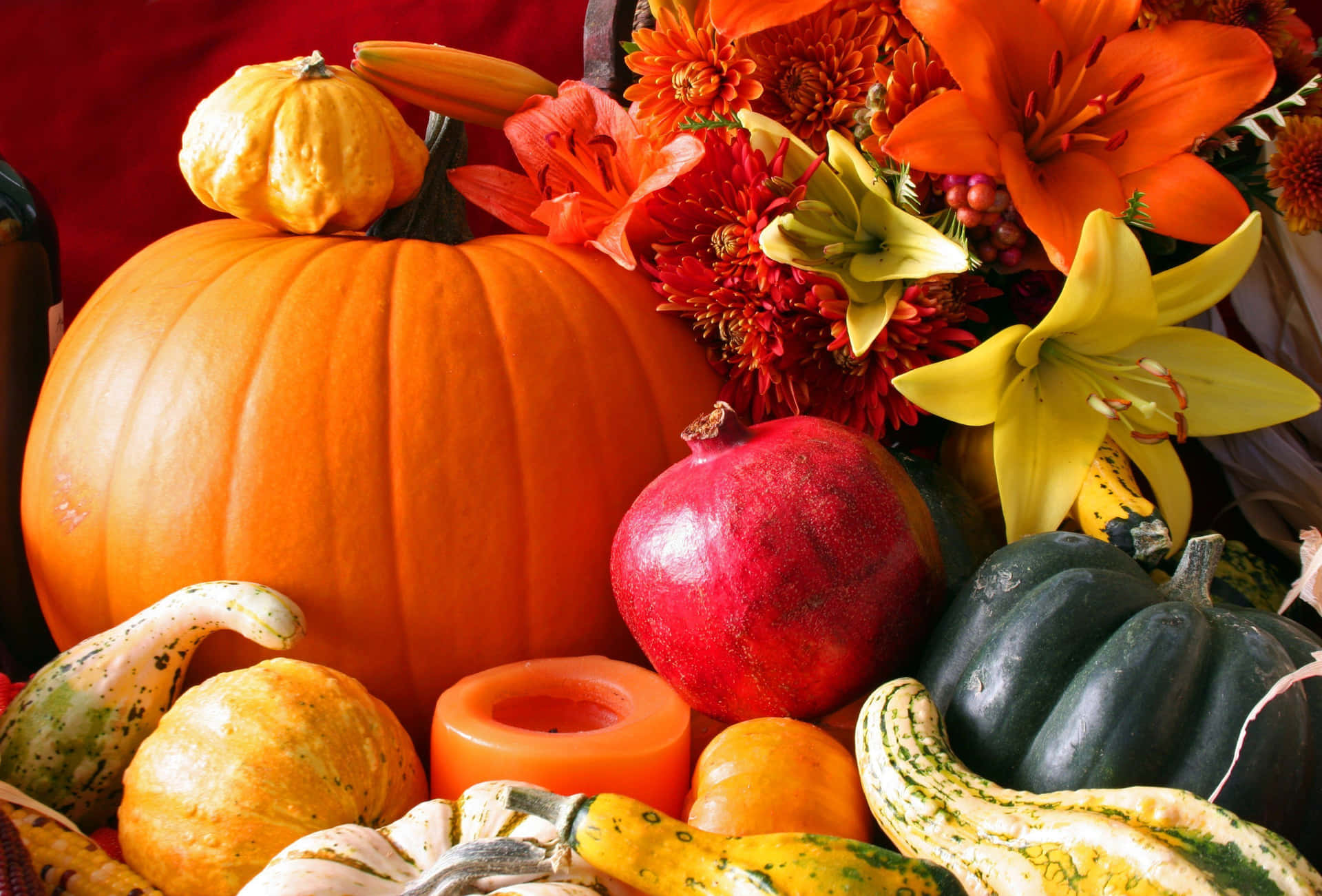 Beautiful Fall Harvest Scene Wallpaper