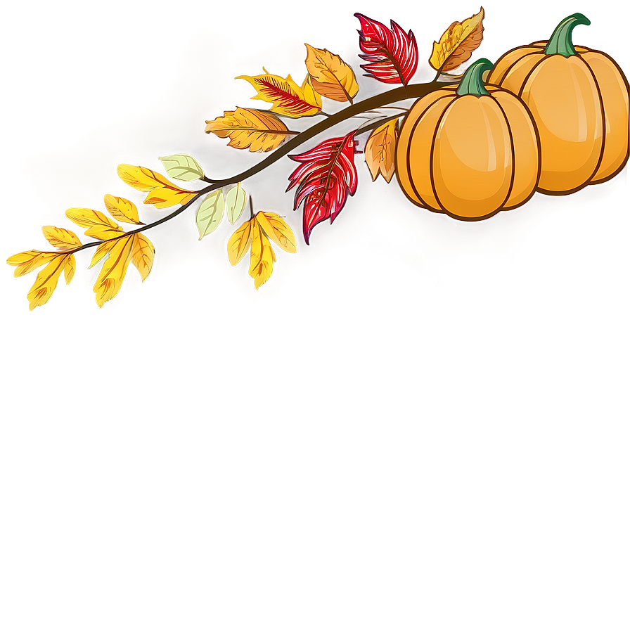 Fall Harvest Thanksgiving Border Png 06202024 PNG