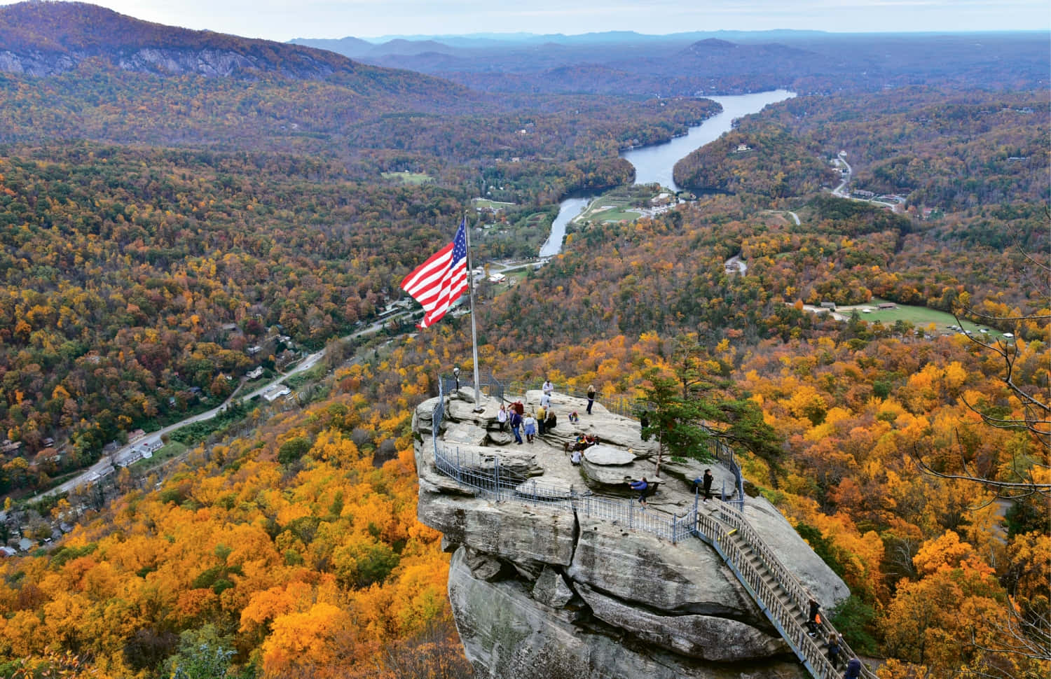 Fall Hiking Adventure in the Forest Wallpaper