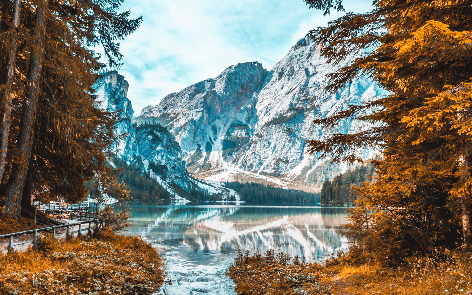 Breathtaking Fall Mountain Landscape Wallpaper