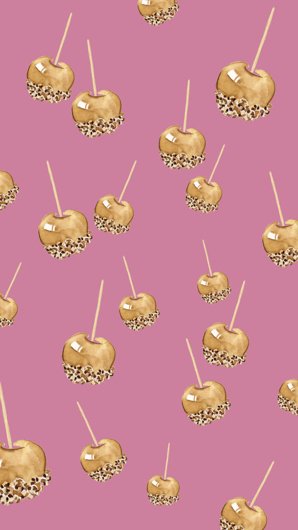 Candy Apples Fall Phone Background