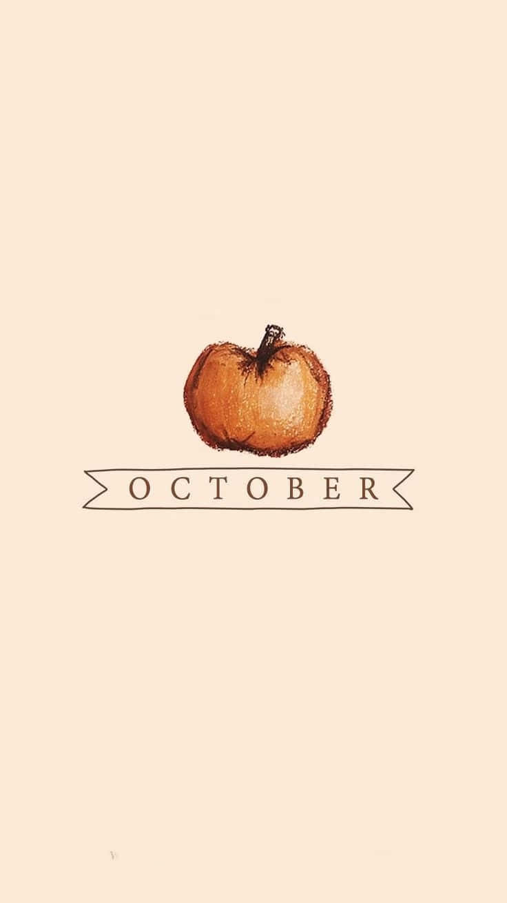 October Banner Fall Phone Background