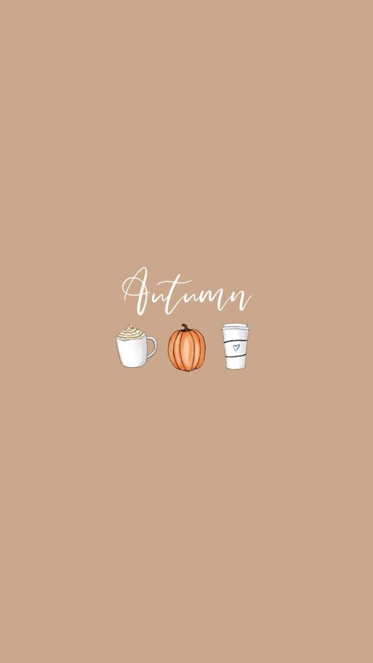 Autumn Calligraphy Fall Phone Background