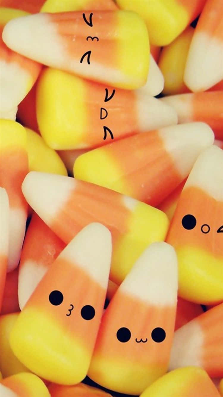 Halloween Candy Corn Fall Phone Background