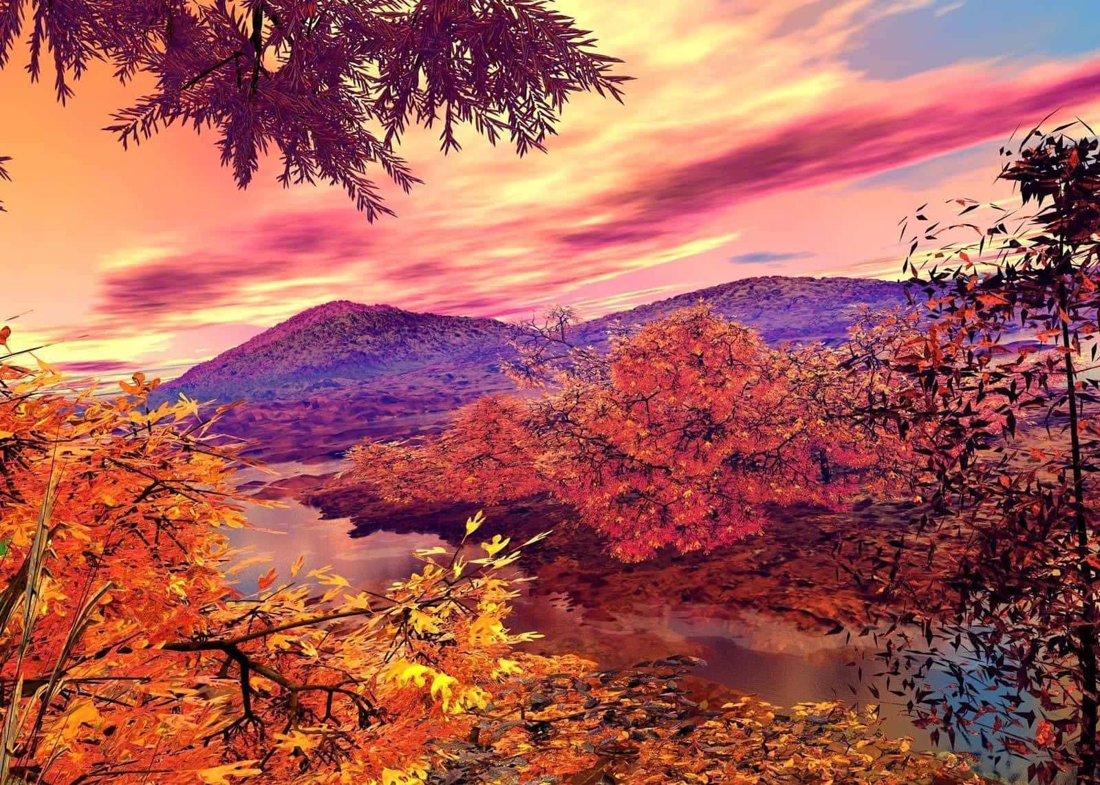 Enchanting Autumn Scenery Wallpaper