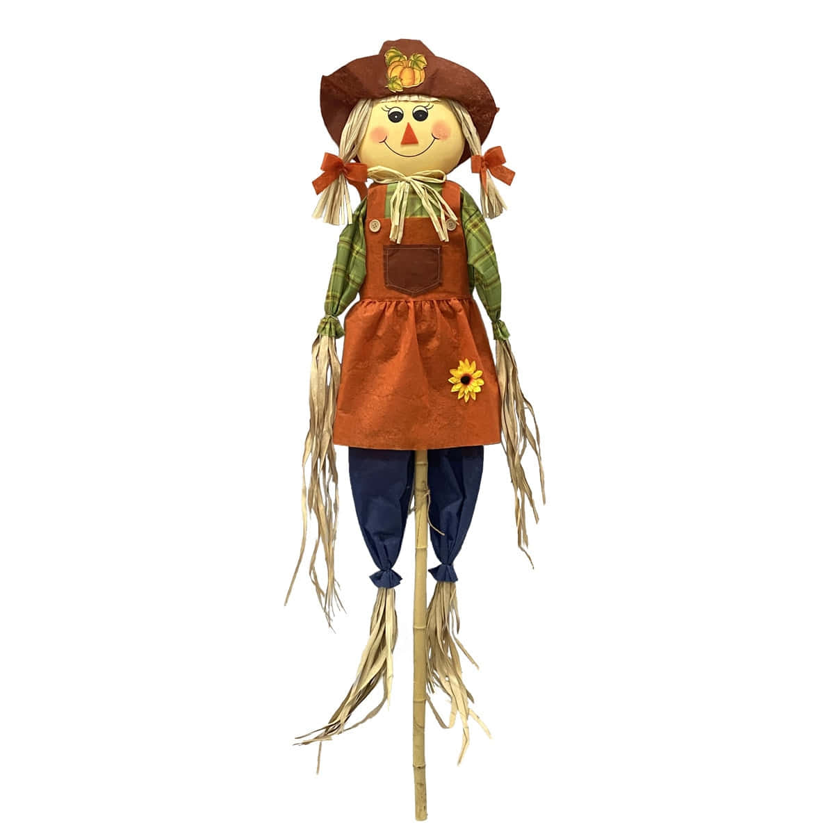 Autumn Scarecrow Guarding the Harvest Wallpaper