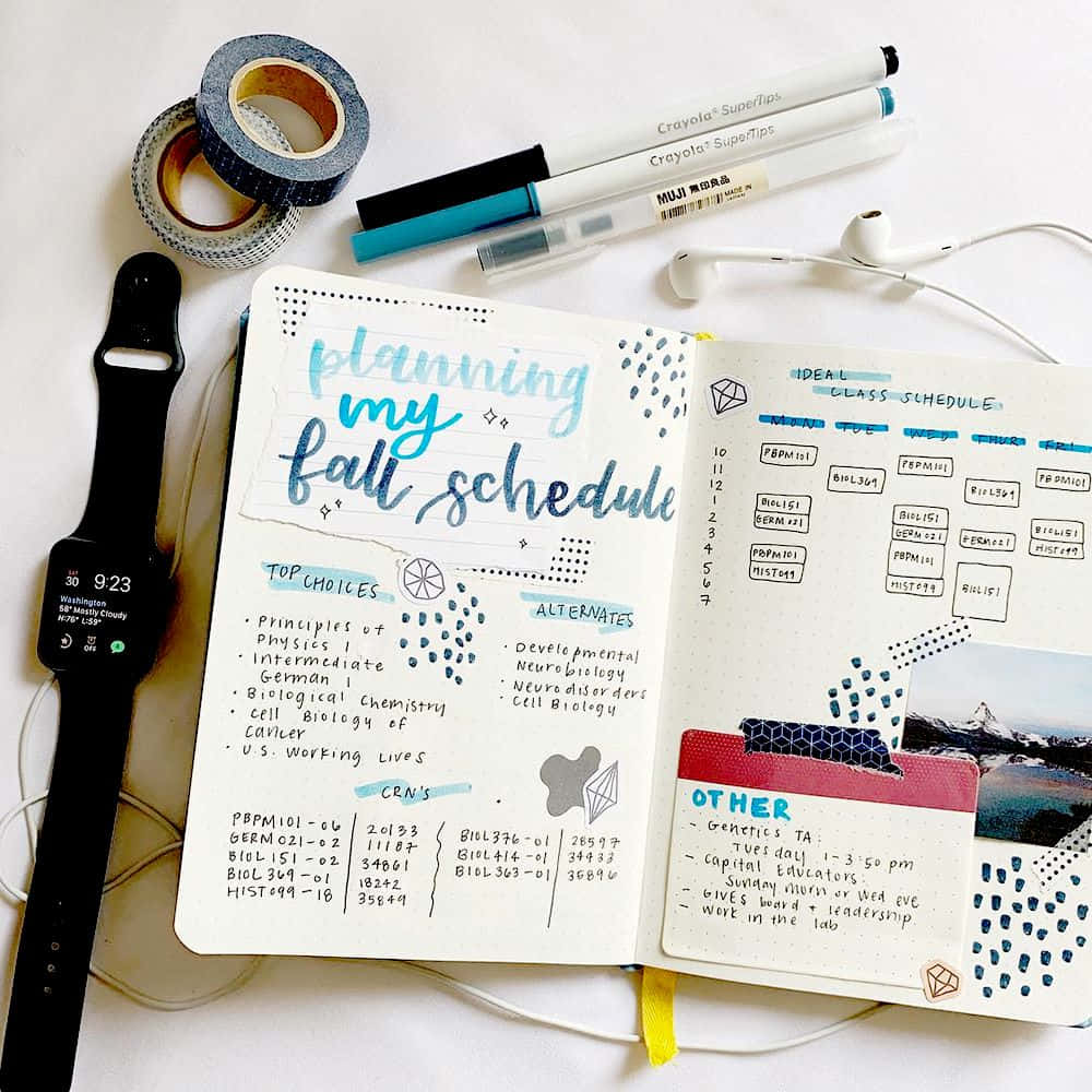 Fall_ Schedule_ Planning_ Notebook Wallpaper