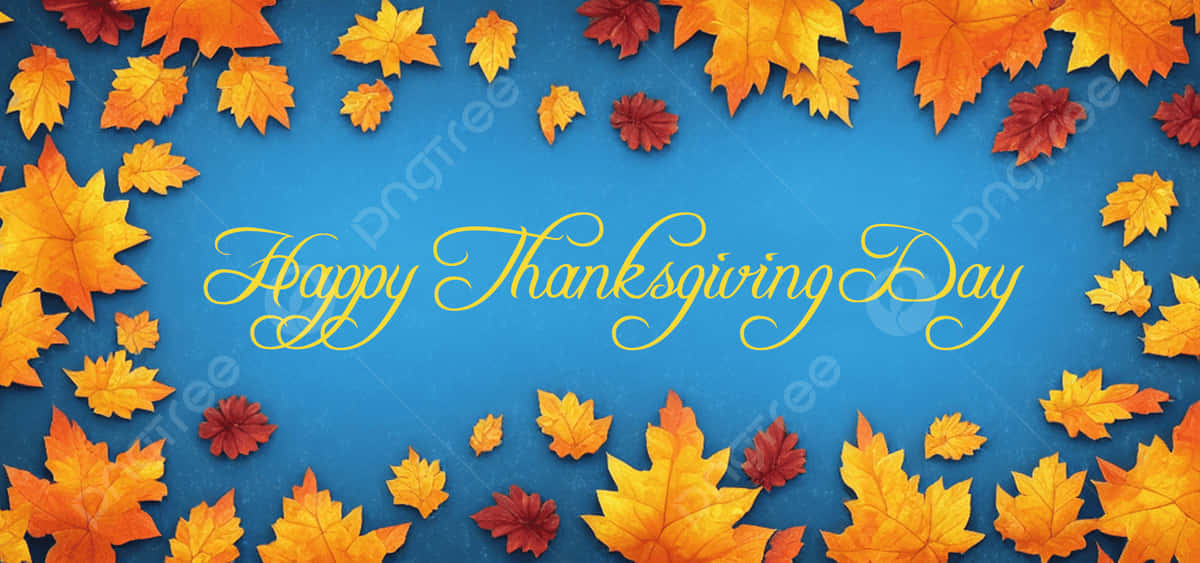 Fall Thanksgiving With Dry Leaves Wallpaper