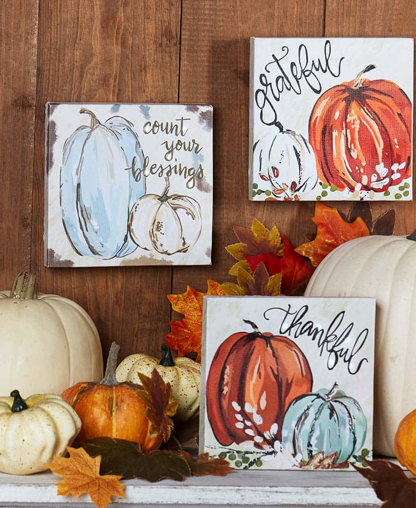 Wood Wall Plaque For Fall Thanksgiving Wallpaper