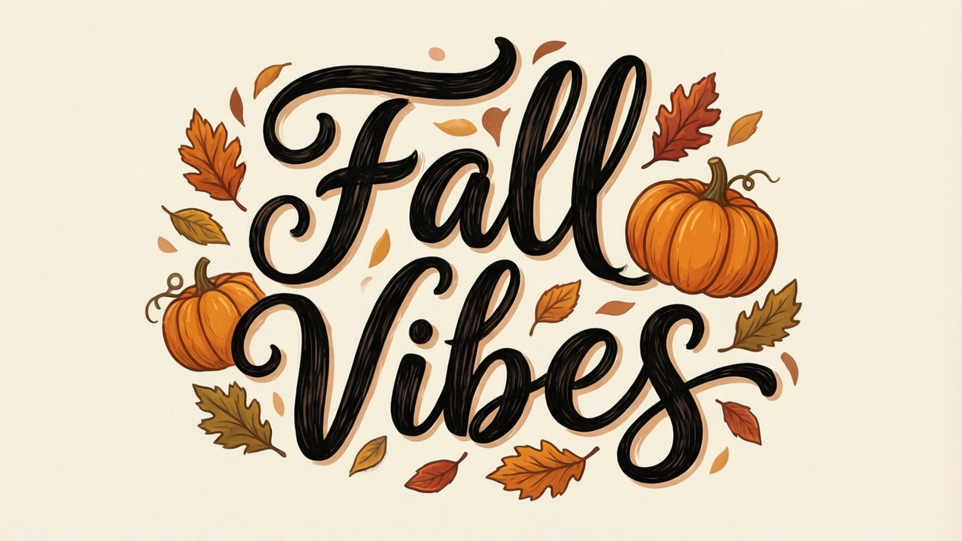 Fall Vibes Script Wallpapers