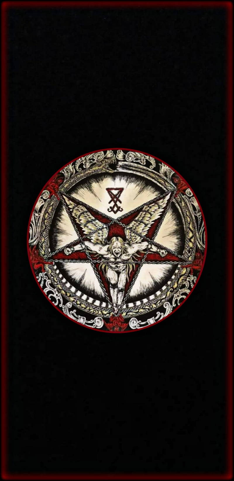 Fallen Angel Pentagram Wallpaper