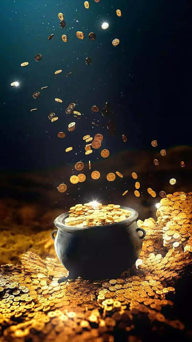 Fallen Golden Coins Wallpaper