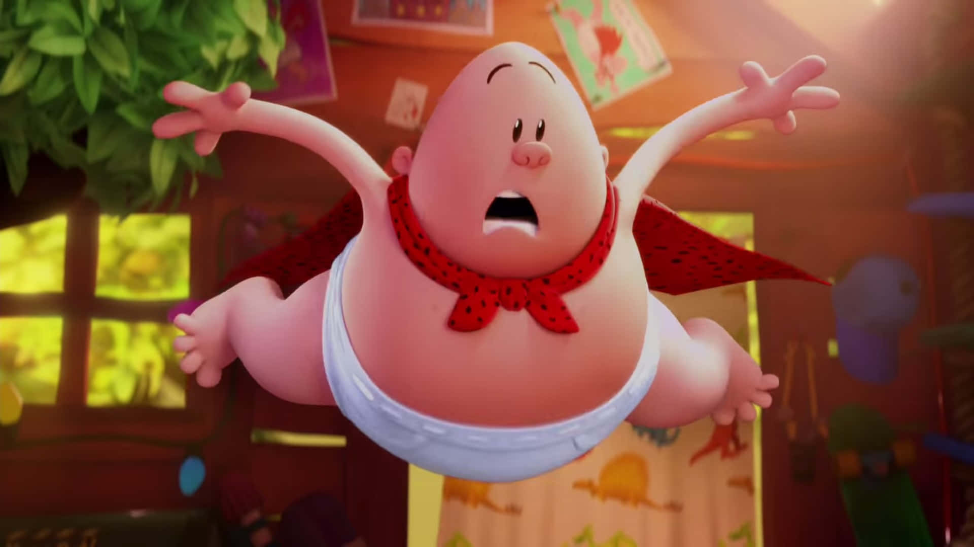Falling Captain Underpants: The First Epic Movie Wallpaper