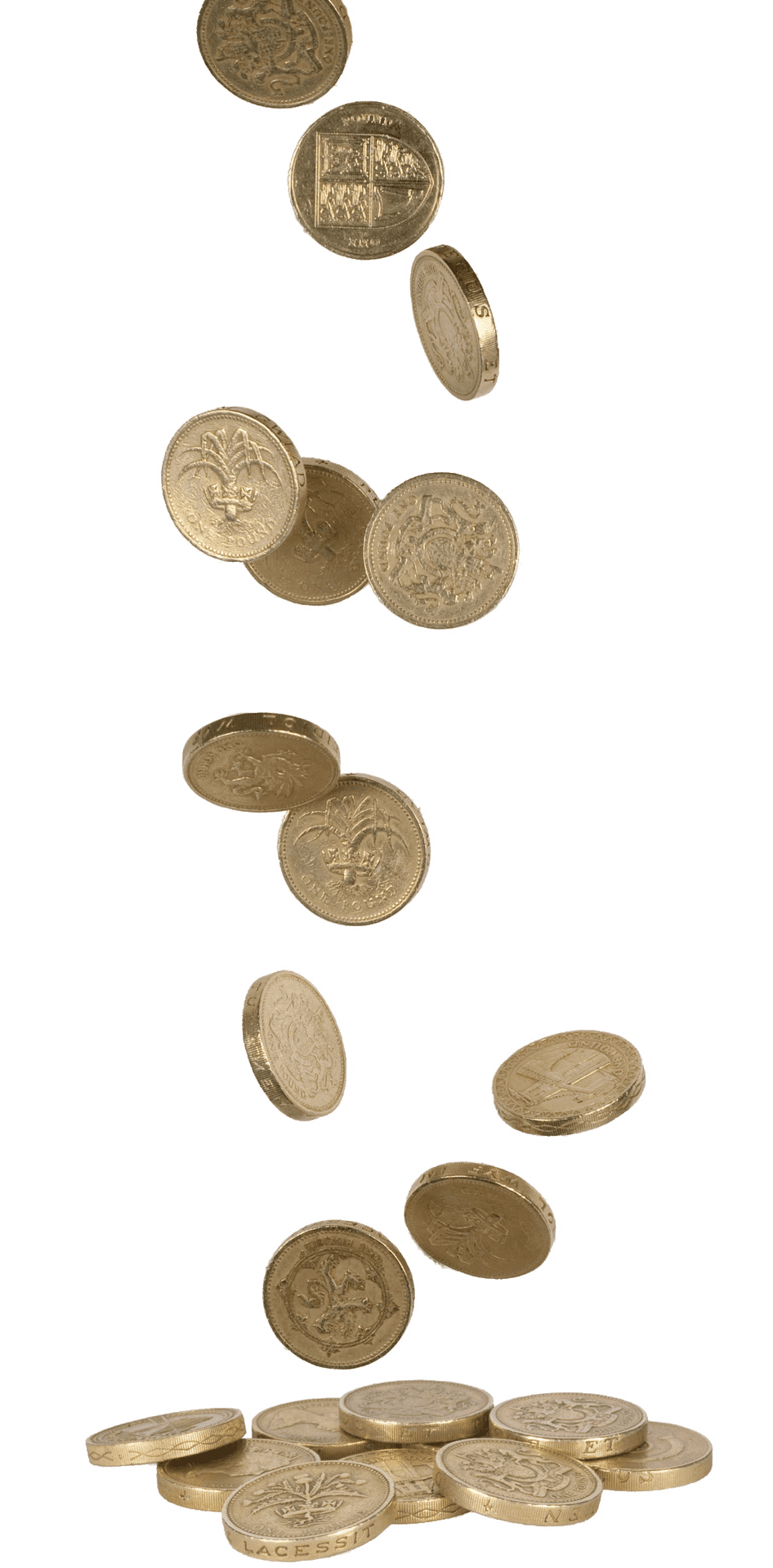 Falling Coins Sequence PNG